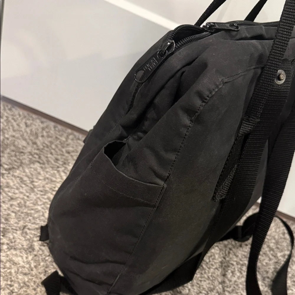 Fjallraven Kanken Black Backpack bag carrying purse laptop Swedish tote